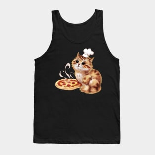 Cat with pizza Tank Top